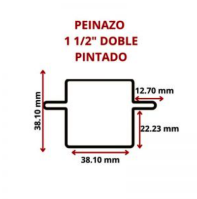 PEINAZO DOBLE 1 1/2 38.1 MM PINTADO